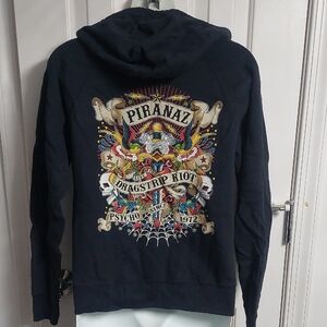 Pirana Z Black Graphic Hoodie Jacket